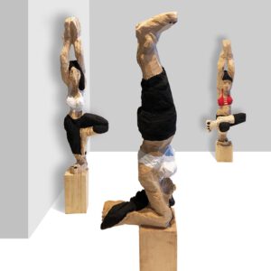 Holzskulpturen "Yoga"