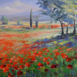 Ölgemälde "Mohnfeld"