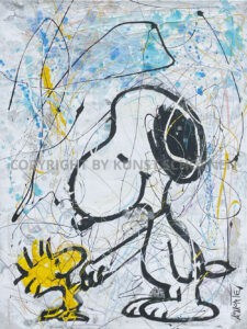 Peanuts Snoopy and Woodstock Art Painting Kunst gemaelde Deutschland Germany