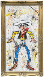Lucky Luke Comic Gemaelde Deutschland Germany Art im Barockrahmen