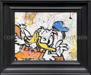 Kunsthandlung Kunst Schoenen Aachen Galerie Kunstgalerie NRW Deutschland Art Kunst Mixed Media Comichelden Comic Comic Gemaelde Unikat Original Antonio Di Monte Maler Zeichner Kuenstler Donald und Daisy Duck Love