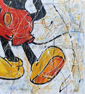 Kunsthandlung Kunst Schoenen Aachen Galerie Kunstgalerie NRW Deutschland Art Kunst Mixed Media Comichelden Comic Comic Gemaelde Unikat Original Antonio Di Monte Maler Zeichner Kuenstler Micki Micky Mickey Mouse