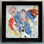 Kunsthandlung Kunst Schoenen Aachen Galerie Kunstgalerie NRW Deutschland Art Kunst Mixed Media Comichelden Comic Comic Gemaelde Unikat Original Antonio Di Monte Maler Zeichner Kuenstler Superman