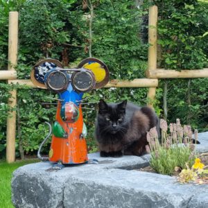 Recycling Upcycling Kunst Kunstwerk Metall fuer den Garten Outdoor Tier Tiere